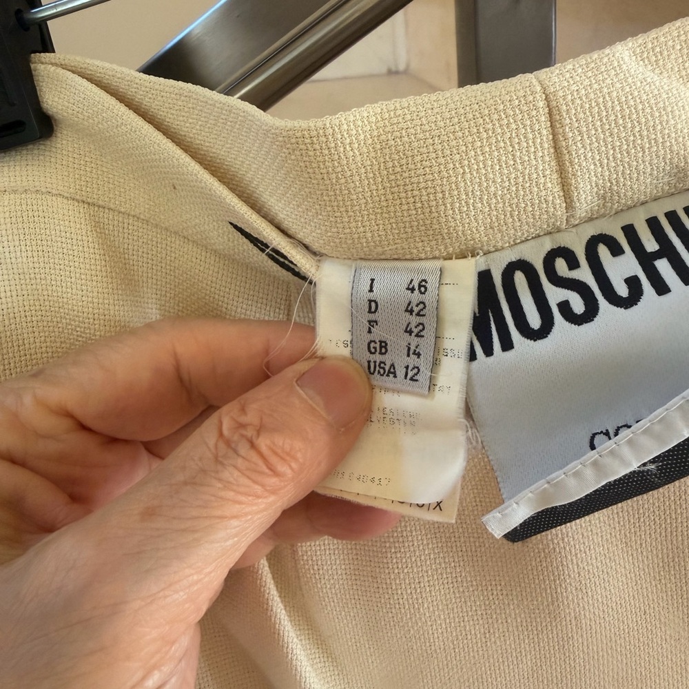 MOSCHINO couture Cream Graphic Pencil Skirt - Picture 10 of 13
